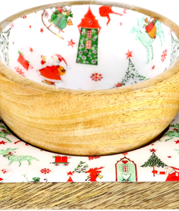 5701 SCHALENENSEMBLE HOLLY & SNOW S/4